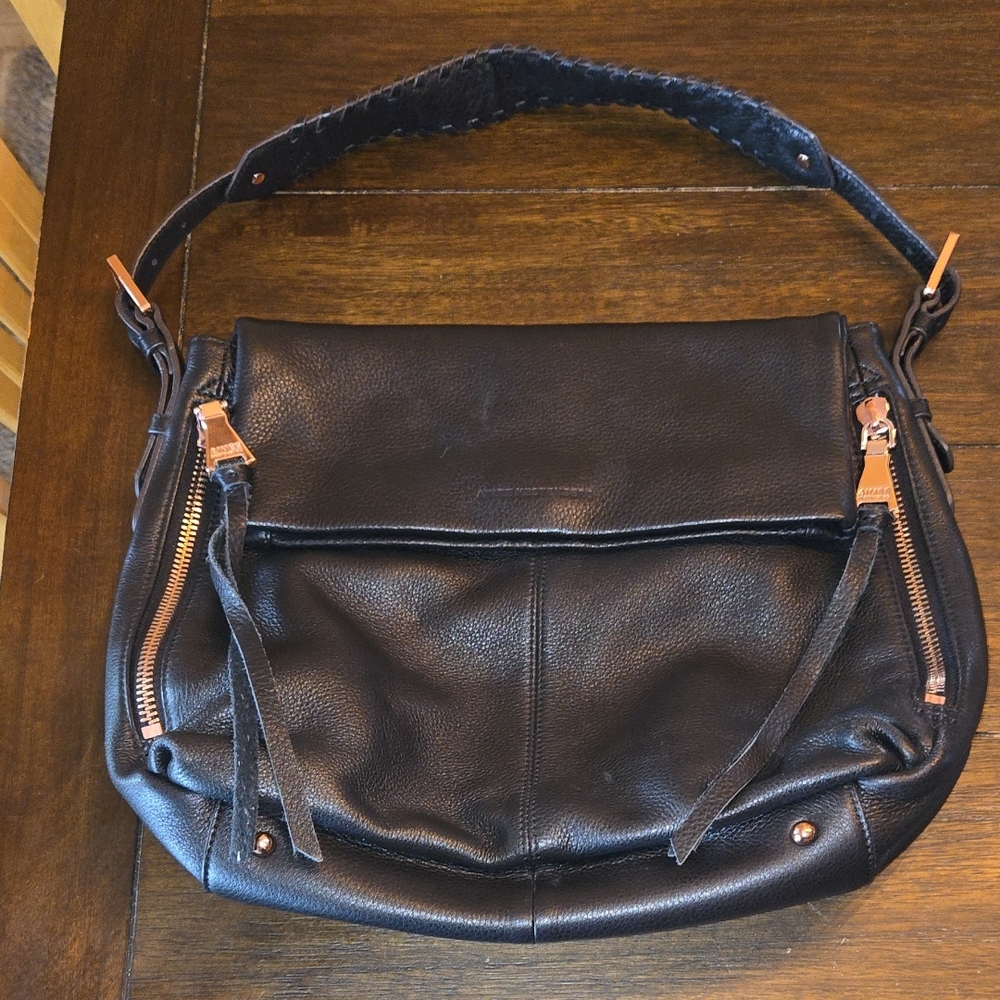 Aimee Kesetenberg Black Leather Shoulder Bag